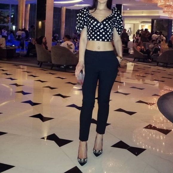 Missguided Tops - Polka dots crop top